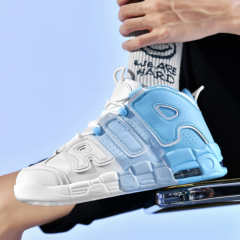 Men's Basketball Shoes Air Cushion Outdoor Wearable Non-slip Sneakers Breathable Gym Training Footwear Black Sneakers Women