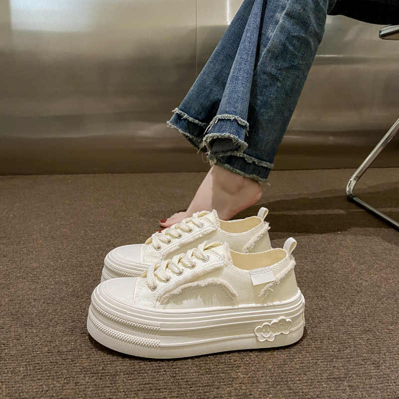 Women's 2024 Vulcanized outdoor Canvas Sneakers Ladies Flats Women Spring Autumn Lace Up Comfortable Sports Female Shoes 1c69
