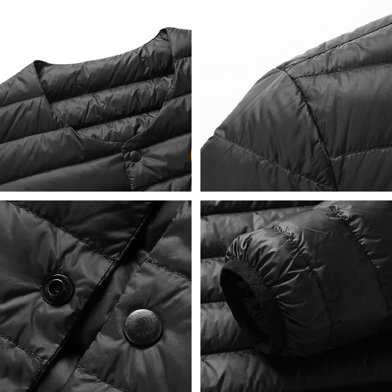 Winter Warm Thick Windproof Puffer Coat Men Waterproof Ultra Lightweight Packable Down Jacket Parka Male