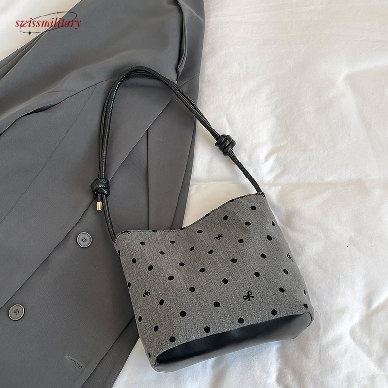 Small niche design checkered contrasting color women's 2024 new simple and fashionable western-style bow versatile single shoulder bucket bag #12