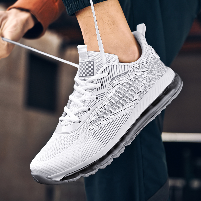 Mens Sneakers 2023 Top Quality Outdoor Running Shoes Men Air Cushion Breathable Comfortable Sports Non-slip Training Fiess 48