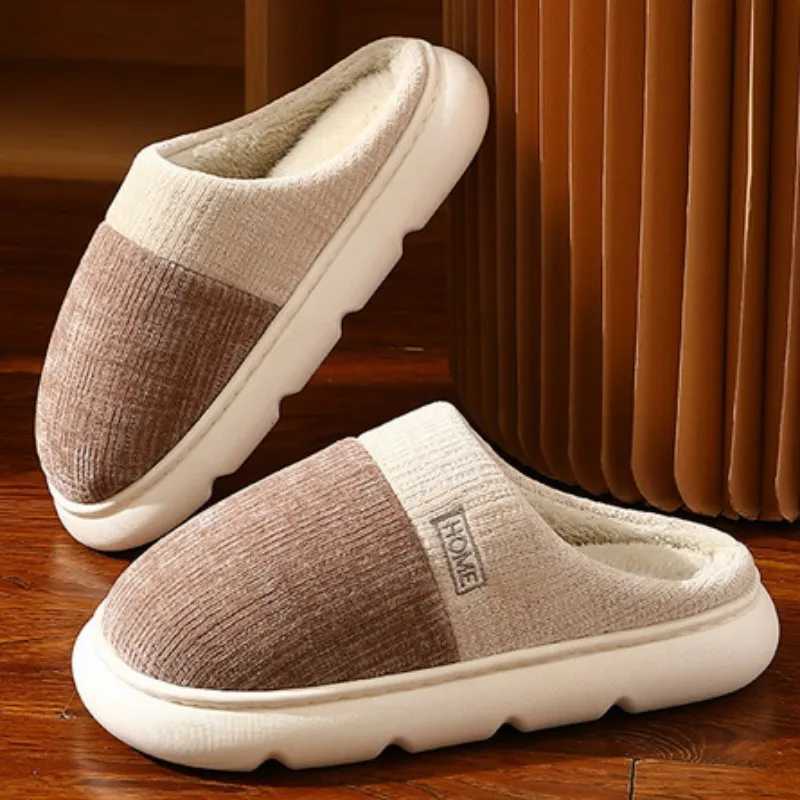 Spring Summer Slippers Soft Flax Simple Cute Warm Home Men Women House Floor Indoor Slides Fur Cross Fat Dudu Shoes Room Flat M240919