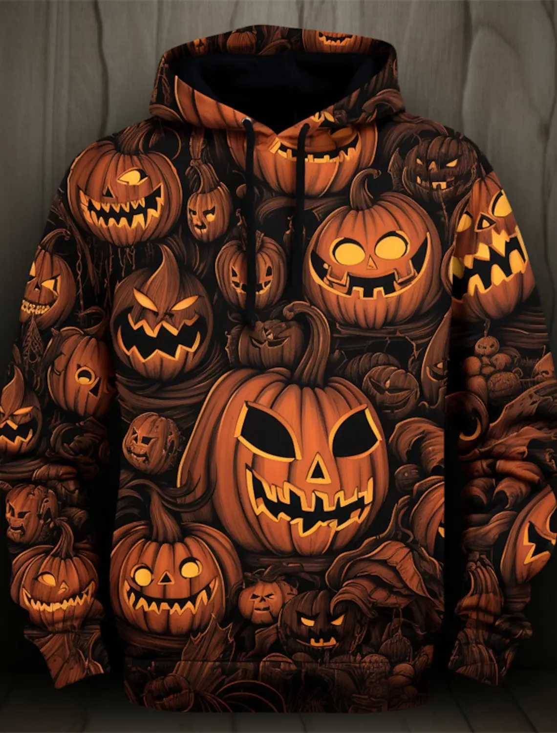 Halloween Mens Graphic Hoodie Pumpkin Prints Classic Casual 3D Pullover Holiday Fashion Hoodies Thin Style Long Sleeve Hooded Y240920