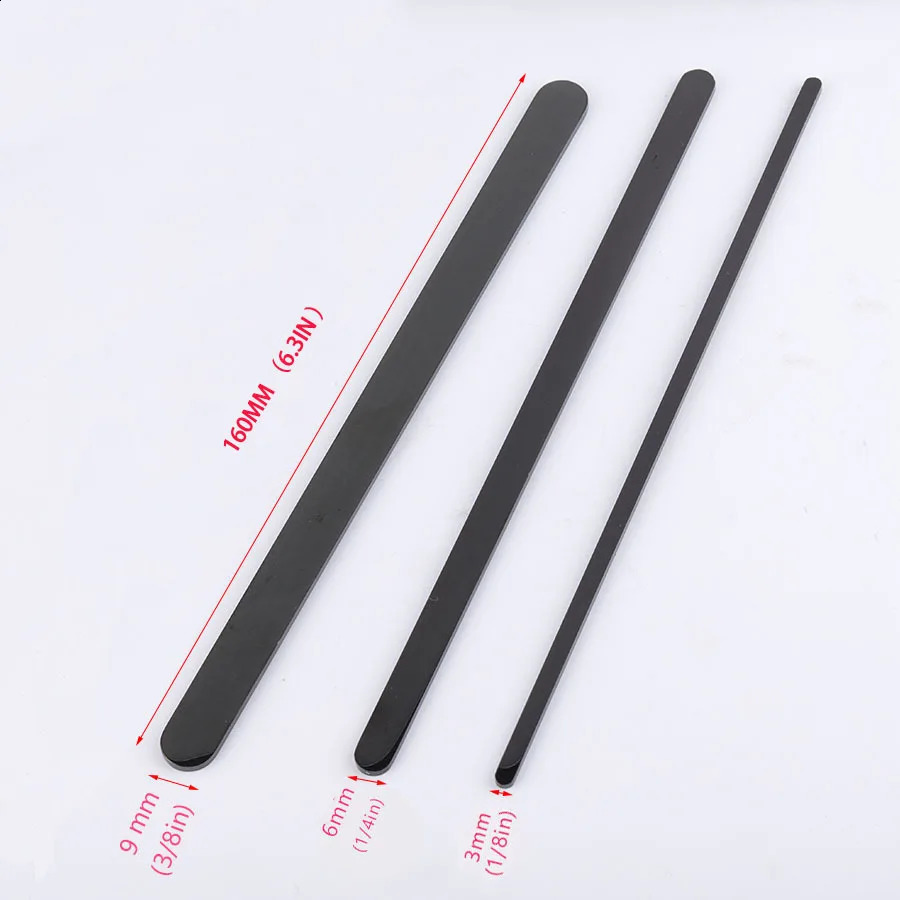 10Pcs/Lot Width 3/6/9mm 160mm 152mm Length DIY C Open Cuff Bangle Material Mirror Polishe Stainless Steel Rectangle Blank Strips 240910