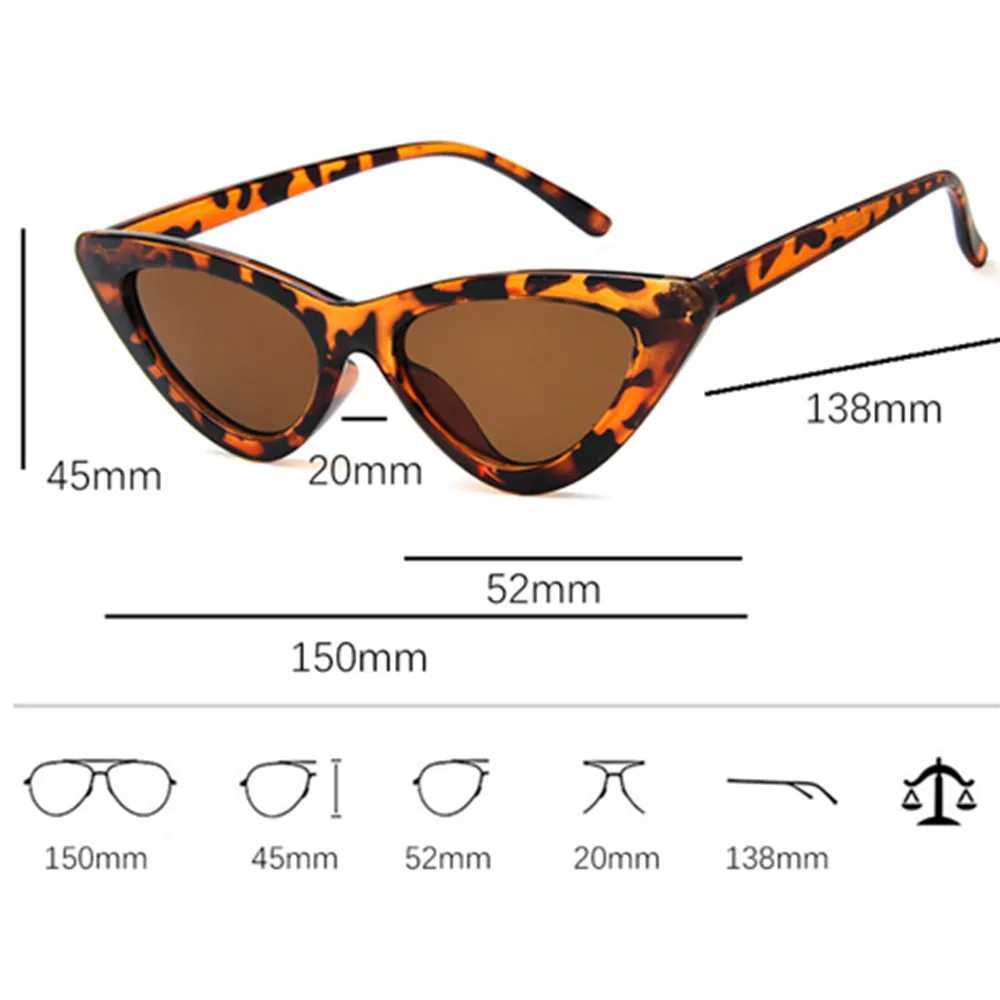 fashion sunglasses woman brand Designer vintage retro triangular cat eye glasses oculos De Sol Transparent ocean uv400X240920