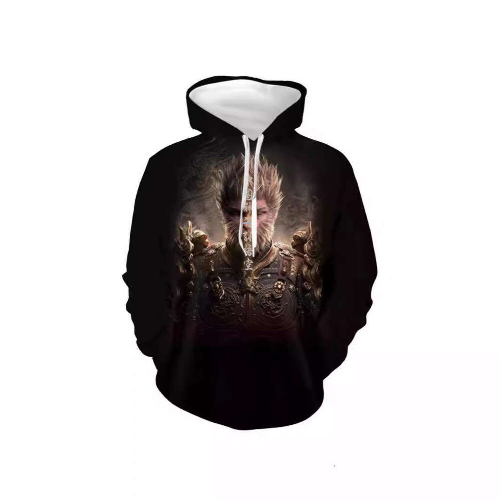 Men's Black Myth Wukong 3D Hoodie With Digital Printing, Cross Border Hoodie From Europe And America, Designed For Foreign Trade