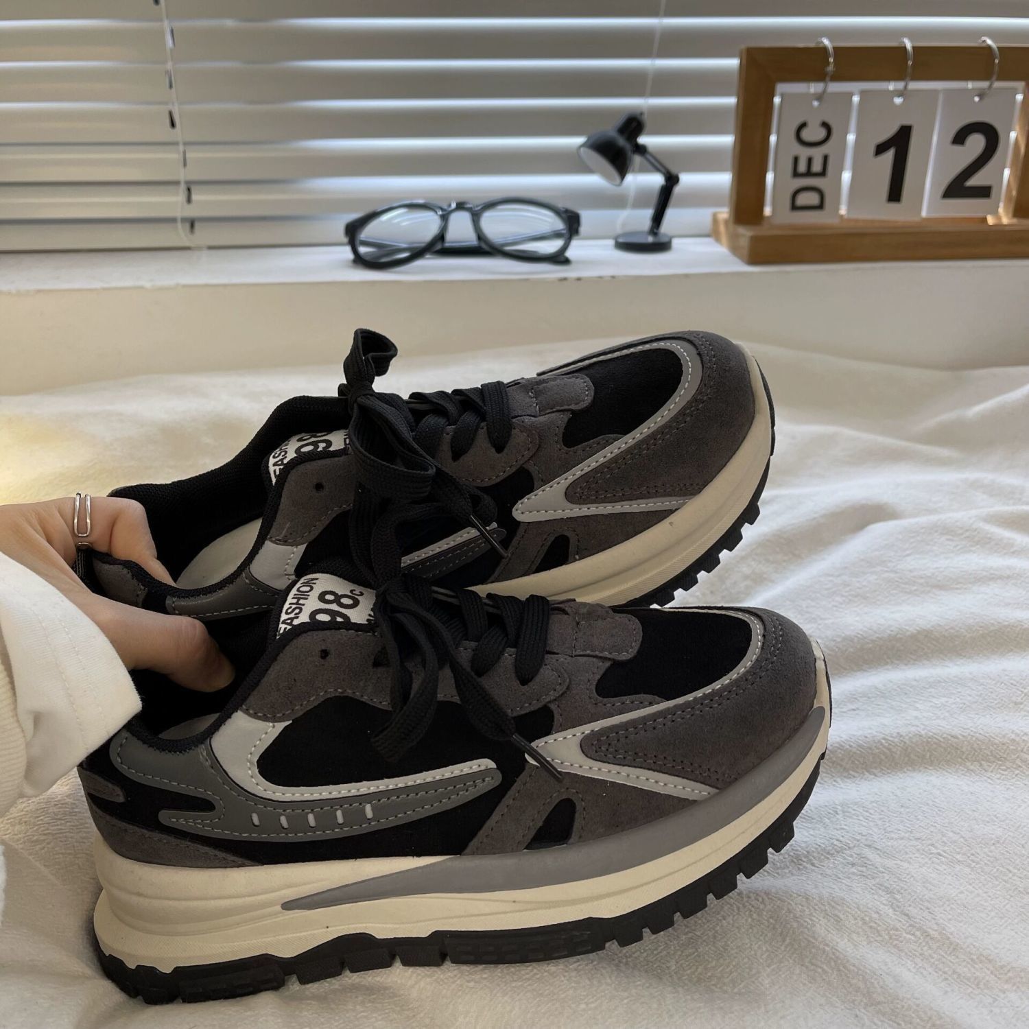 dh5367242 Vintage 2023 Platform Sneakers Women Autumn Fashion Patchwork Sports Shoes All-match 2022 Anti Slip Daily Wear Ladies Footwear 00d4 1667