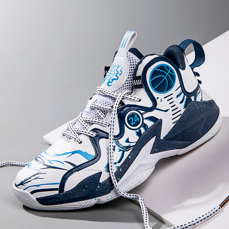 Men Professional High-top Basketball Shoes Men's Cushioning Light Basketball Sneakers Women Mesh Breathable Outdoor Sports Shoes
