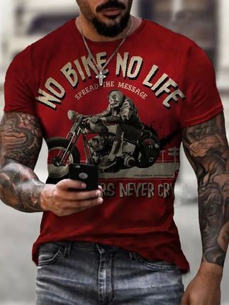 Summer 2023 New Night Trend 3D Digital Printing Short sleeved T-shirt for Men
