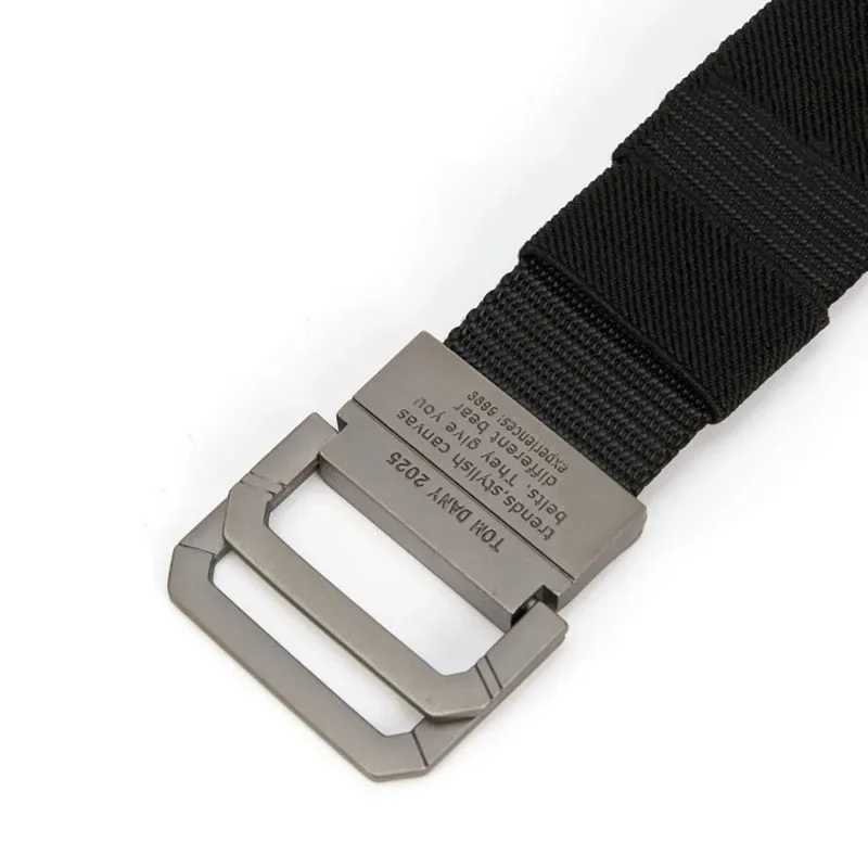 2025 mens nylon webbing fabric tactical military canvas casual fashion luxury designer jeans with mens military sports belt W240920