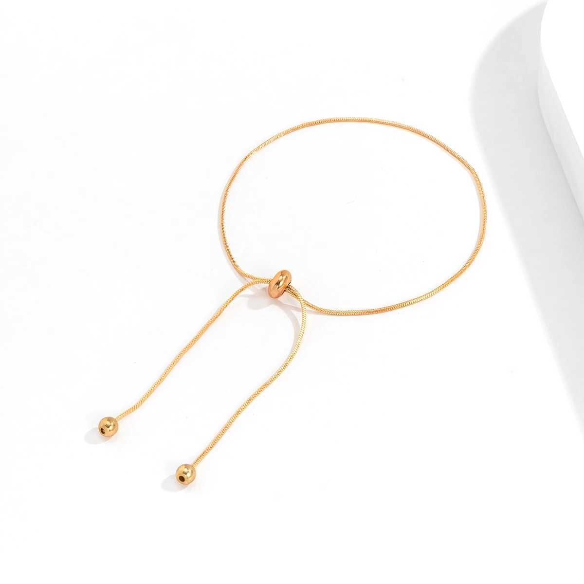Ingemark Adjustable Chain Anklet Bracelet for Women Vintage Fashion Simple Thin Chain Anklet Female Foot Beach Jewelry 2022 Gift Y240920