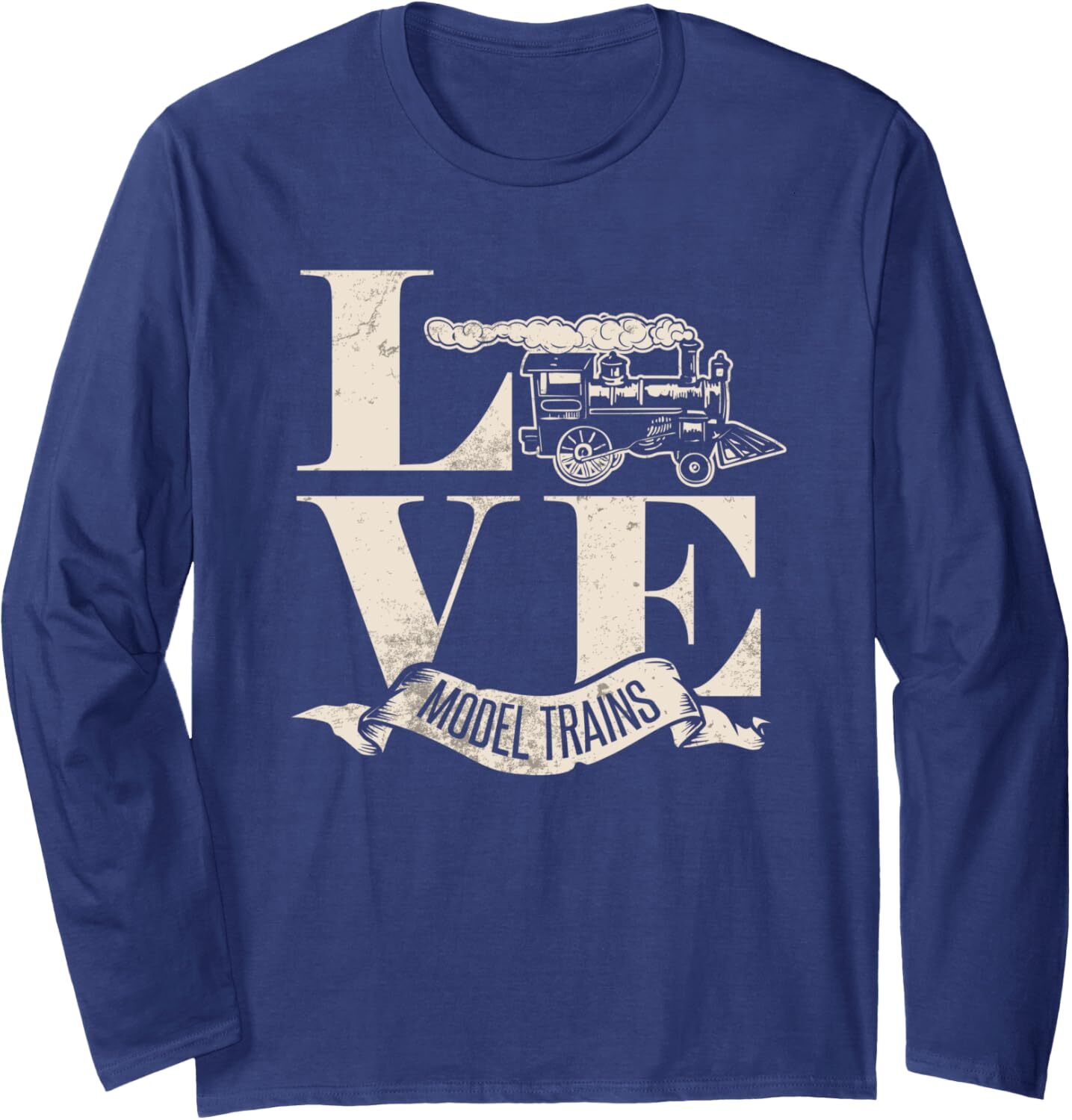 Long Sleeve Shirts for Men sweatshirt Vintage Love Model Trains Railway Hobbies Trainspotter Gift Long Sleeve Tee Streetwear Casual tops clothes