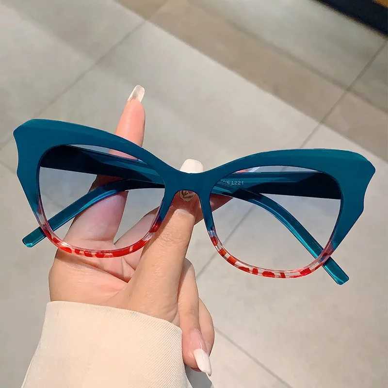 Women Cat Eye Sunglasses Leopard Gradient Vintage Ladies Sunglasses Fashion Design Travel Glasses Female Retro Sunshade GlassesX240920