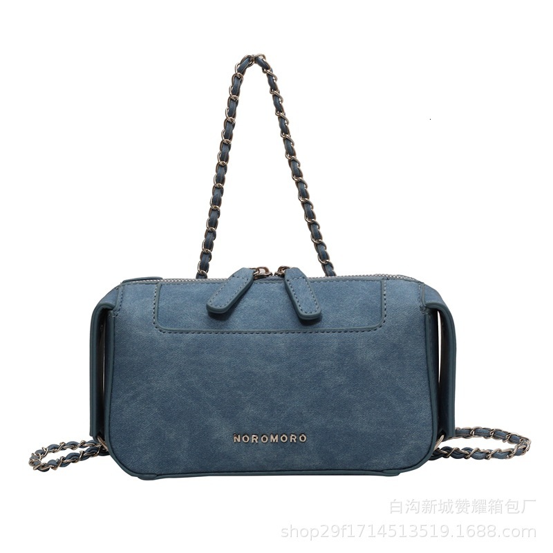 Women Brand PU Leather Crossbody Simple Chain Pillow Jeans Style Messenger Bag