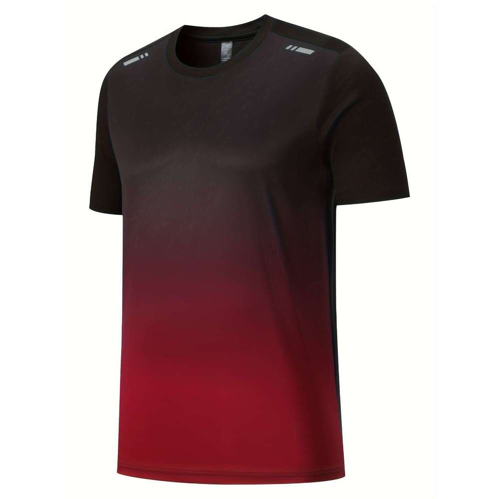 summer running fitness set gradient short sleeved T-shirt quick drying breathable shorts set suitable for comprehensive training sports gym basketball