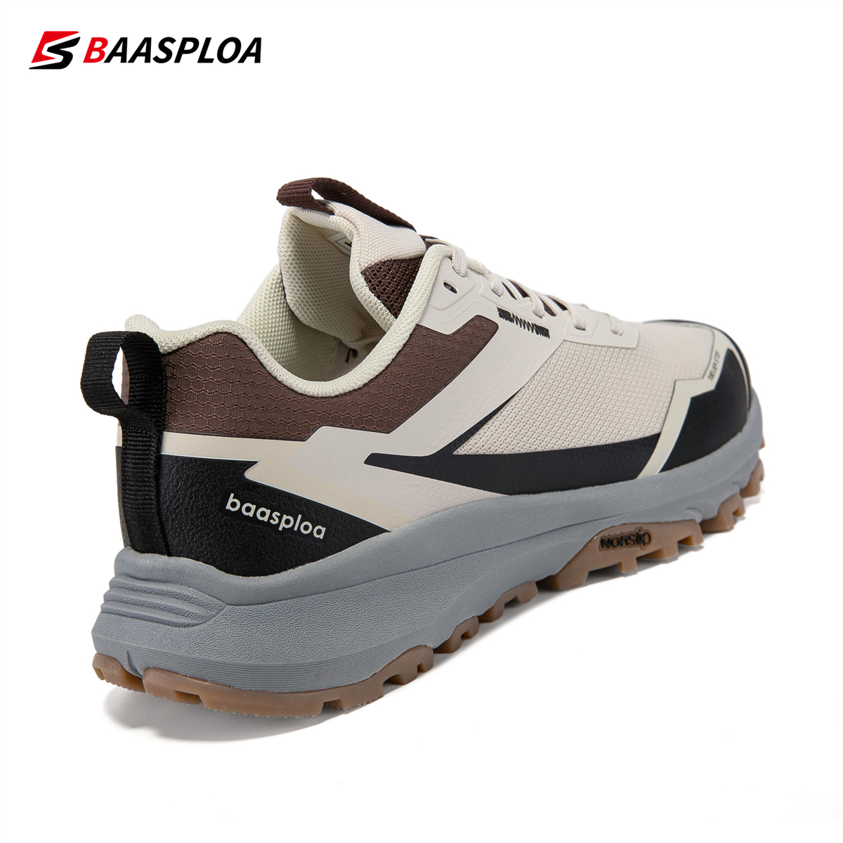 Baasploa Men Hiking Shoes Non-slip Outdoor Fashion Lightweight Breathable Shoes Male Casual Anti-Skid Wear-Resistant Sneakers