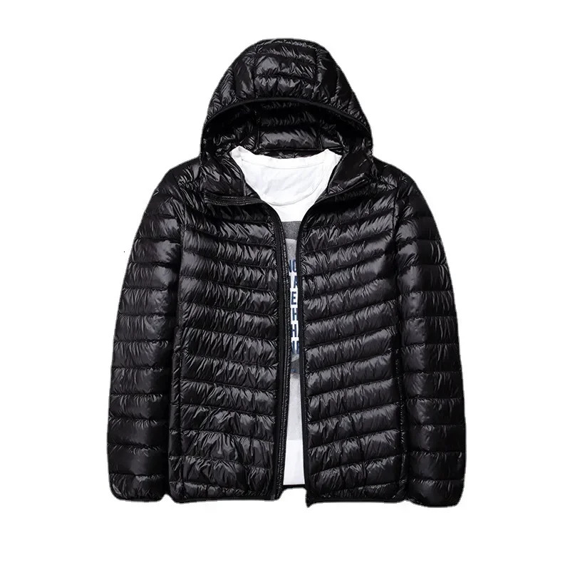 2024 New High-Grade White Duck Light Down Short Hooded Men's Autumn Winter Lightweight Coat Men Jacket
