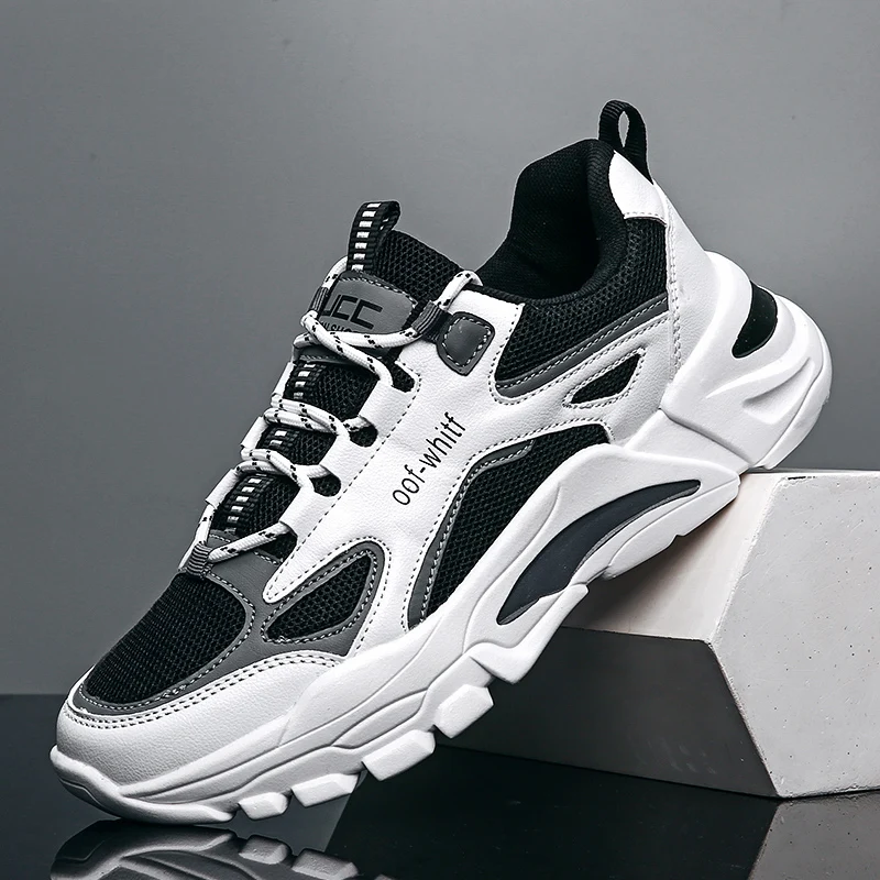2024 New Men Sneakers Mesh Breathable Outdoor Running Shoes Fashion Casual Tennis Shoes Lightweight Comfortable Male Sport Shoes
