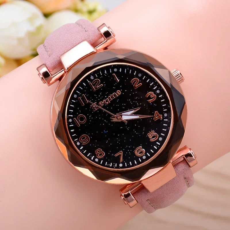 Casual Romantic Starry Sky Women Watches Fashion Ladies Wrist Watch Simple Leather Female Clock Relogio FemininoX240920