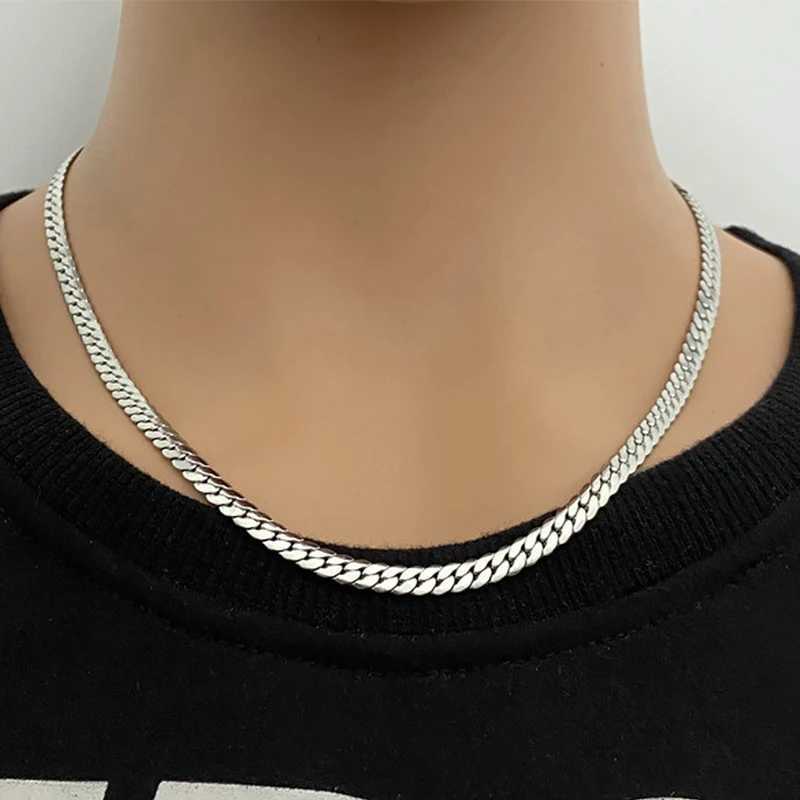 Cuban Link Chain Necklace Stainless Steel Long Chain For Men Women Jewelry GiftsX240919