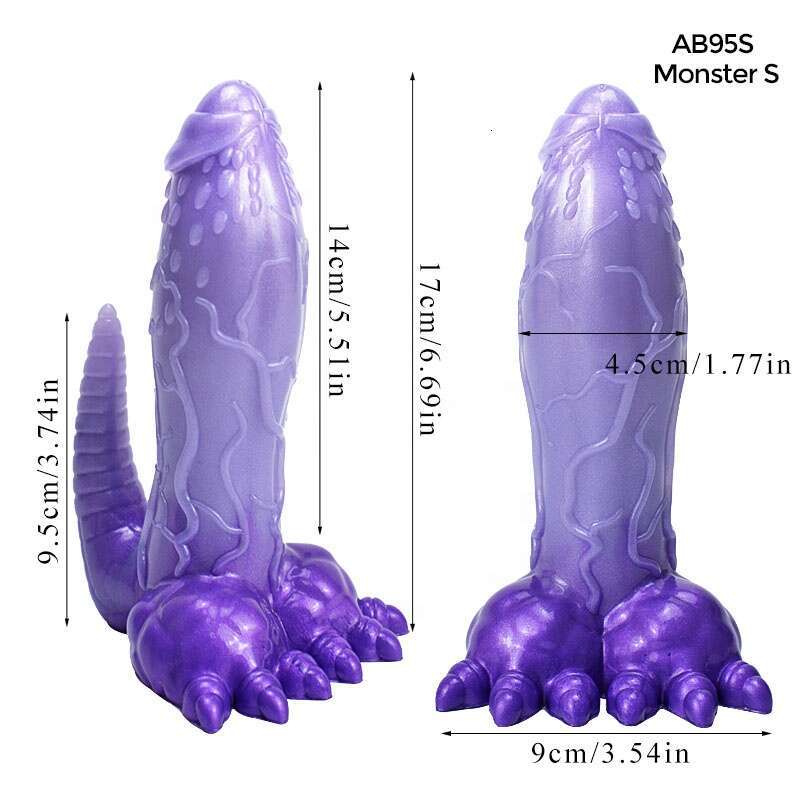 2 in 1 Dinosaur realistic dildo for women, cute monster liquid silicone anal dildo sex toys