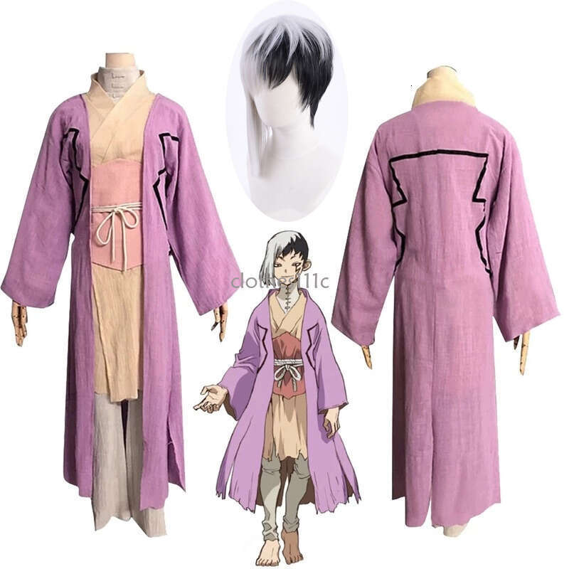 Anime Dr.Stone Cosplay Cosplay Costumes Wigs Custom-Made Dress Halloween Carnival Suits Asagiri Gen Uniform Full Set