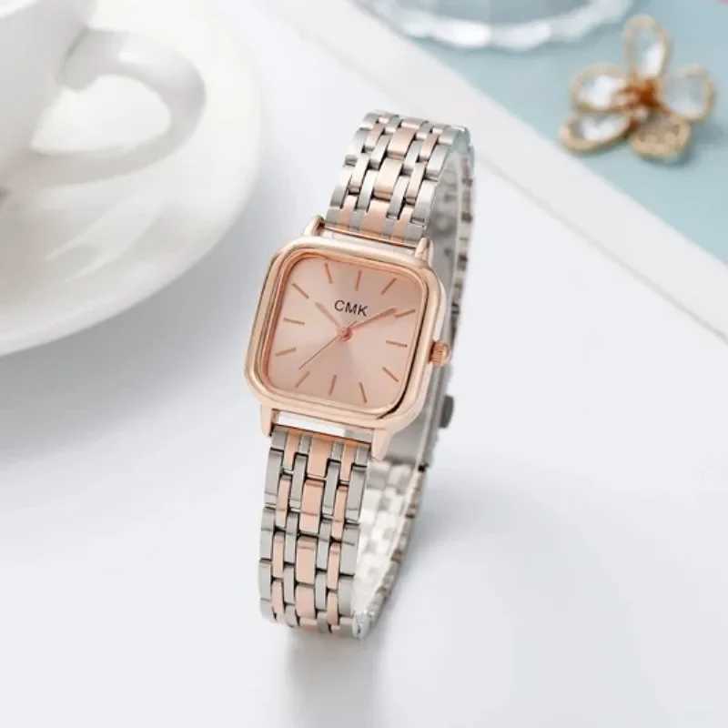 Stainless Steel Bracelet Watch Fashion Minimalist Temperament Ladies Watches Small Square Quartz Wristwatch Relojes Para MujerX240920