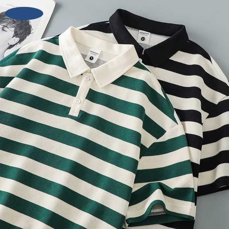 Summer Mens Polo Shirt Short Sleeve Stripe Polo Casual T-shirt Mens Tops Golf Shirts Mens Clothes for Women Golf TeeX240920