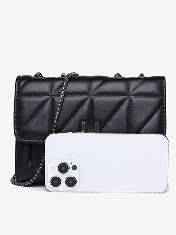Elegant Women's Lingge Bag with Chain Strap - Versatile Single Shoulder & Crossbody Design
