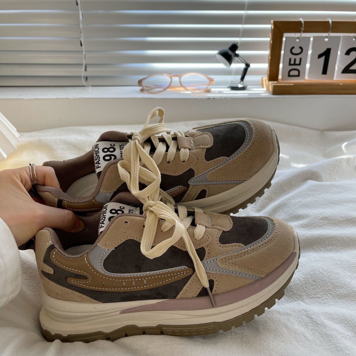 dh5367242 Vintage 2023 Platform Sneakers Women Autumn Fashion Patchwork Sports Shoes All-match 2022 Anti Slip Daily Wear Ladies Footwear 00d4 1667