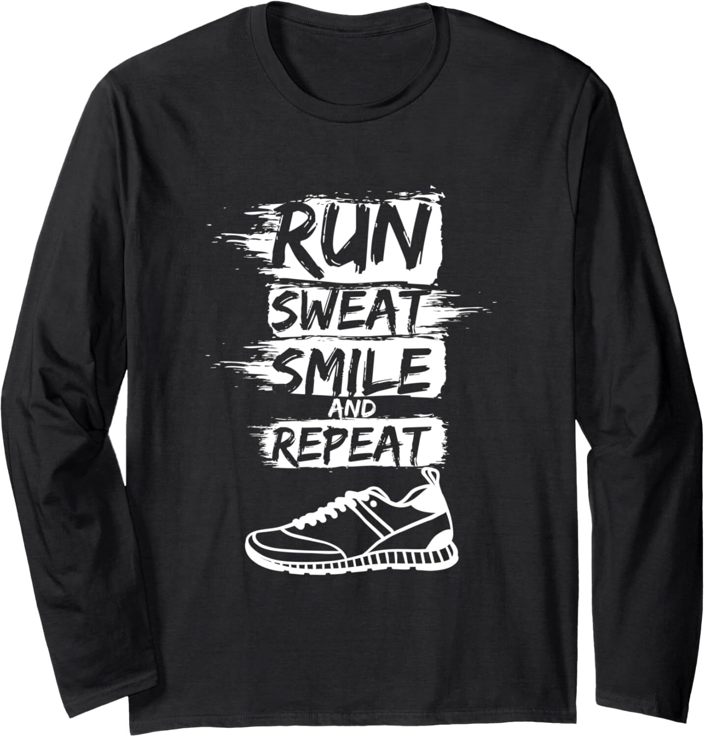 Long Sleeve Shirts for Men sweatshirt Run Sweat Smile Repeat Sport Fun Runner Gift Long Sleeve Tee Streetwear Casual tops clothes