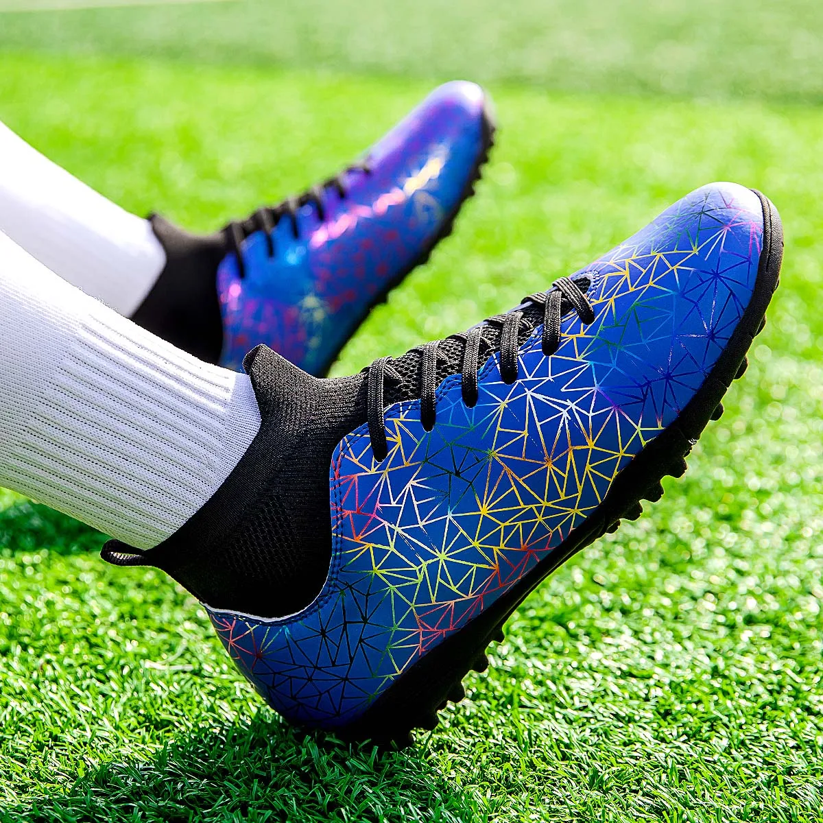 Kids Boys Football Shoes Unisex Sneaker Wholesale Outdoor Ultralight Professional Men Football Boots Training Soccer Cleats