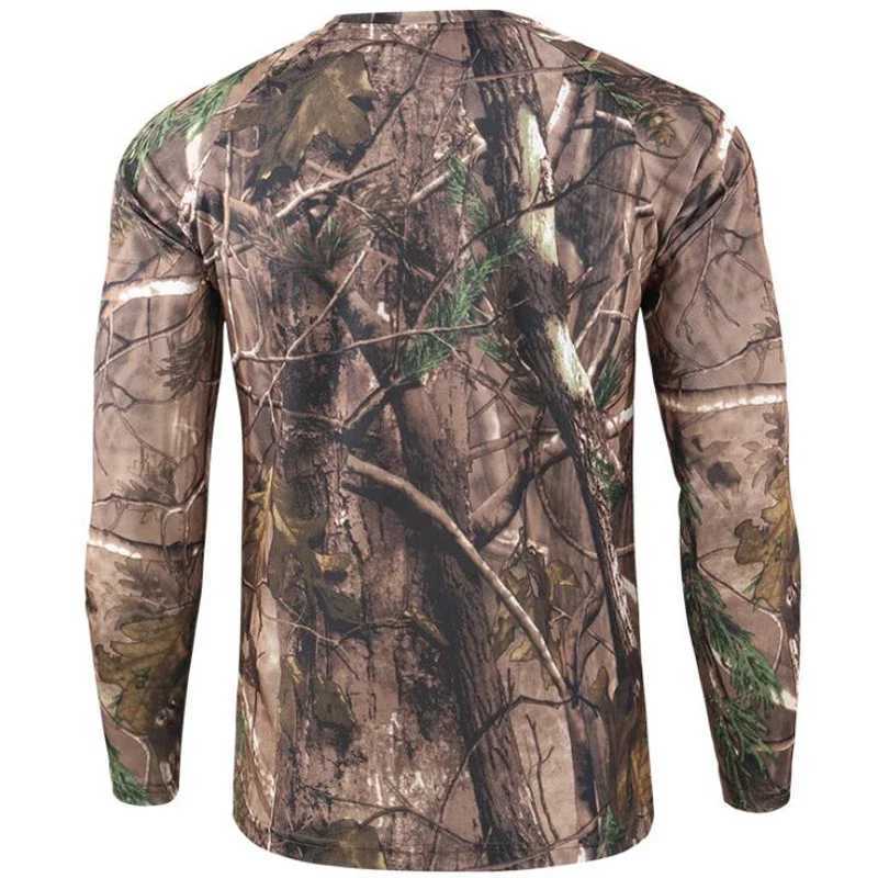 Camouflage T Shirt Men Breathable Quick Dry Long Sleeve T-shirt Mens Outdoor Sports Trip Tactical Training Hunting Tops TshirtsX240919