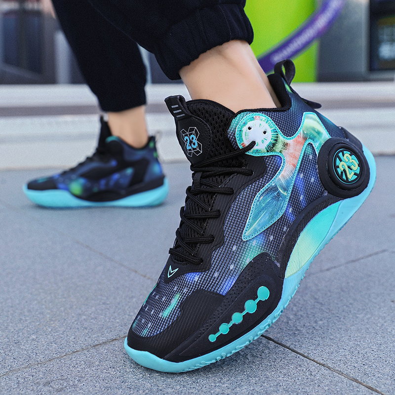 New Trend Colorful Sports Shoes Anti-slip Shock-absorbing Men's Basketball Shoes Comfort Breathable Women Basketball Sneakers