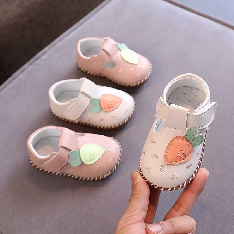 Summer Baby Shoes Carrot Soft Bottom Childrens Cute Leather Shoes Princess Toddler Shoes Non-slip Breathable Non-slip Hot M240920