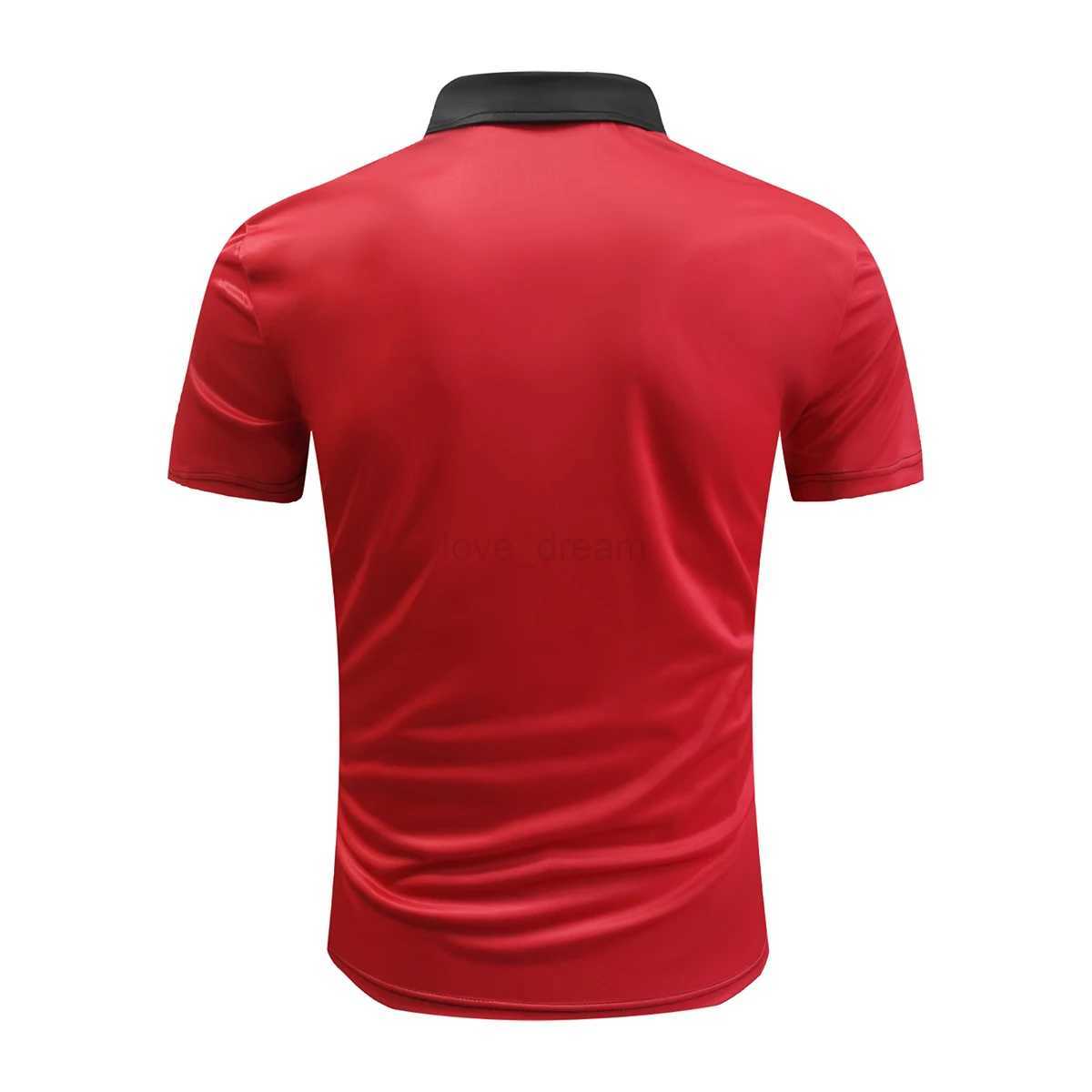 Mens casual outdoor polo mens button polo mens digital printed poloXJ240920