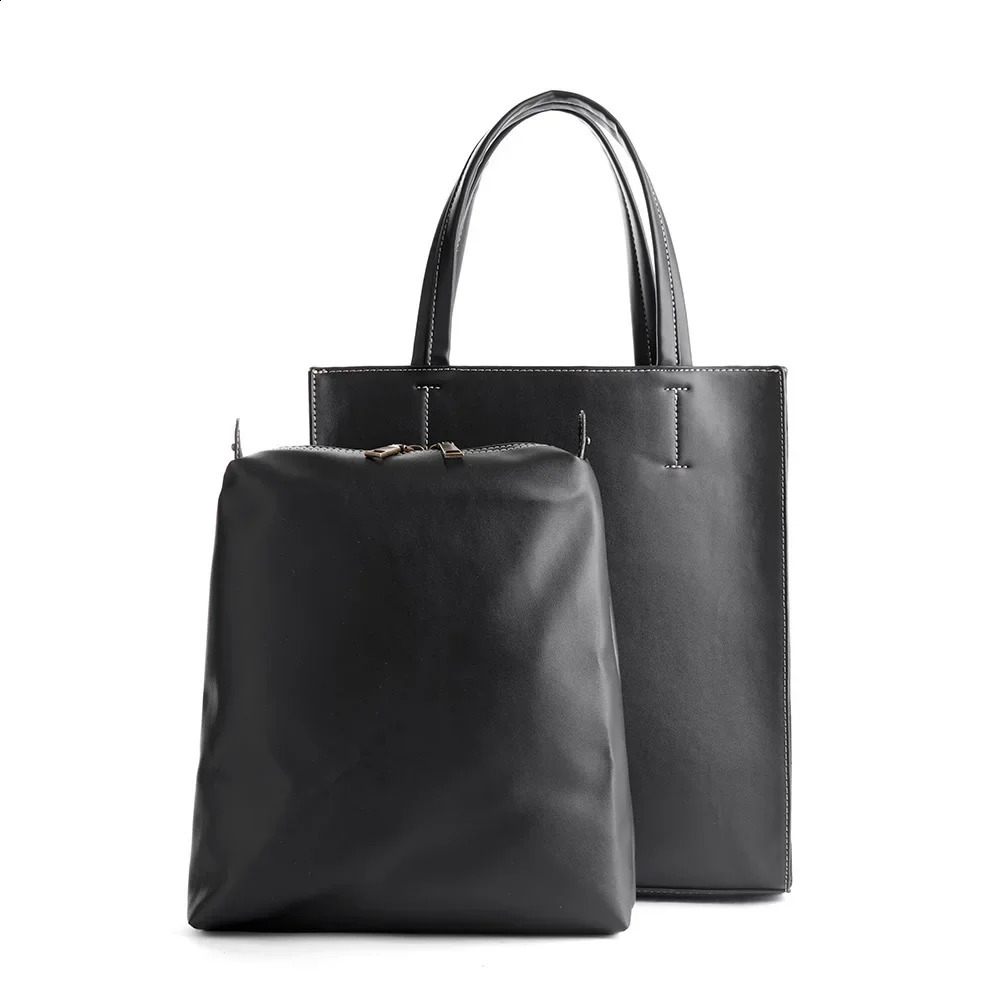 Simple and stylish shoulder bag mens large capacity handbag business casual sling laptop 240919
