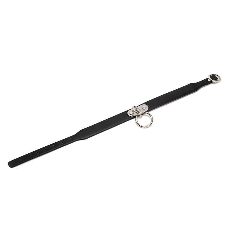SM Sex Prop Black Iron Ring Sex Collar Foreign Trade Hot Selling Training Female Slave SM Traction Neck Cover Adult Products