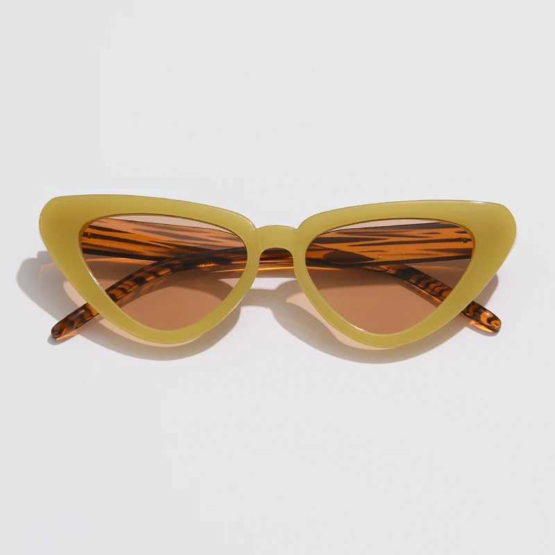 Cat Eye Sunglasses Small Cateye Sun Glasses Brand Designer Eyeglasses For Women Candy Colors Gradient Shades Female EyewearX240920