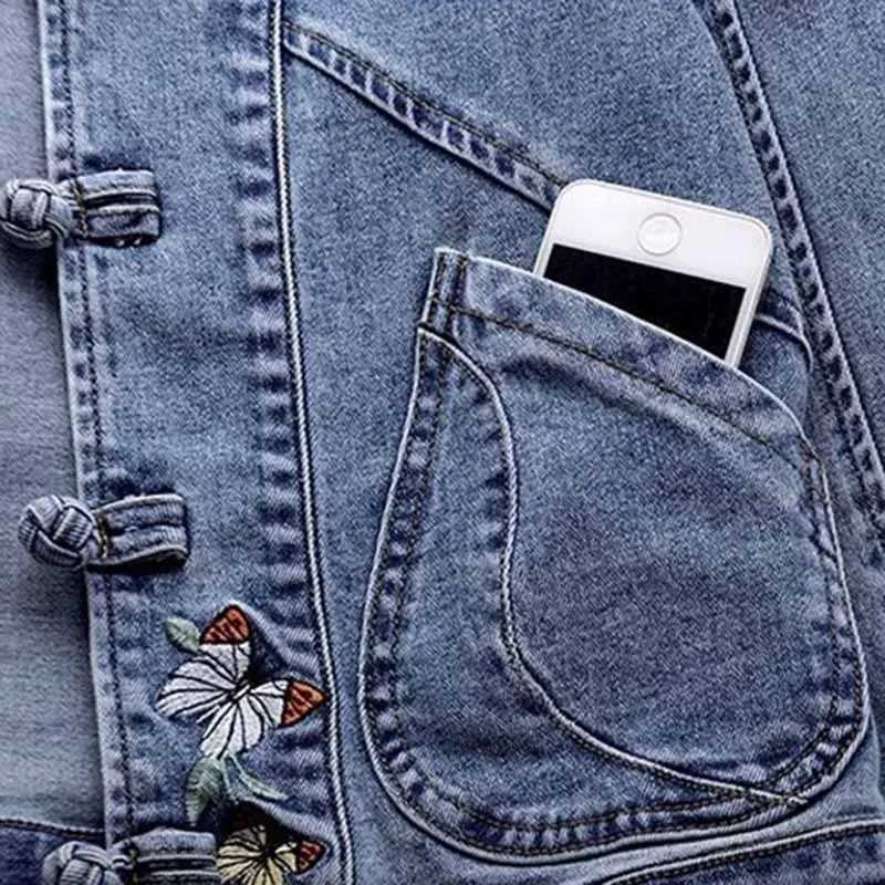 Women Jeans Jacket 2022 New Spring Autumn Clothing Embroidered Short Denim Jackets Female Basic Coat Long Sleeve OuterwearX240920