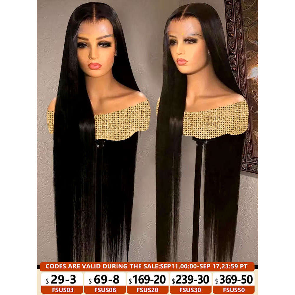 34 36 38Inch 13X6 Hd Lace Frontal Bone Straight Brazilian Wigs 13X4 Human Hair Ready To Wear Wig For Women