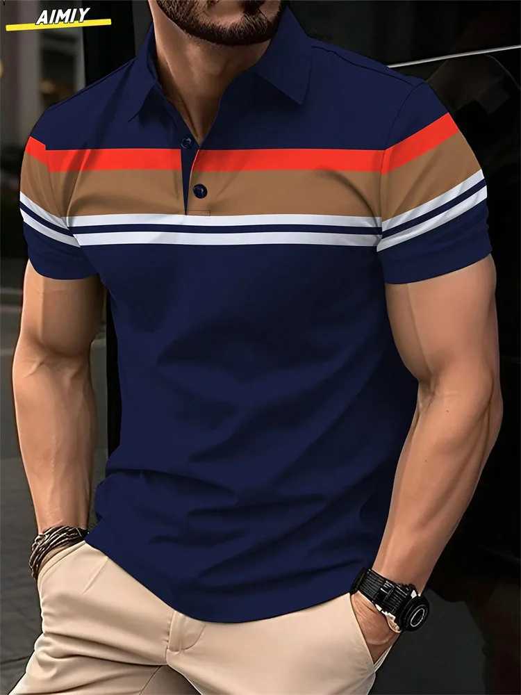 2024 summer new mens short sleeve pure cotton casual T-shirt V-neck shirt mens breathable Polo shirt S-3XLX240920