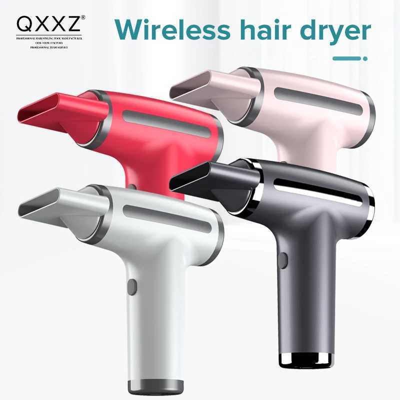 Electric Hair Dryer QXXZ Wireless Hair Dryer High Speed Cordless Mini Travel Tool 120000 RPM Multi Functional Convenient Outdoor Inflatable