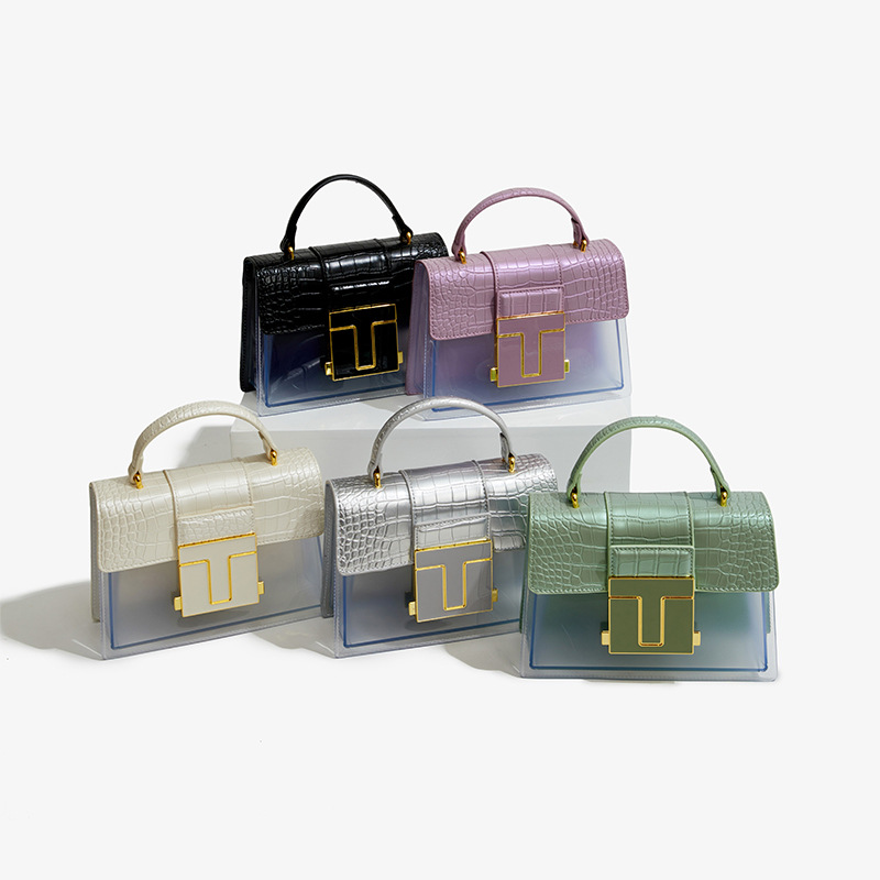 New frosted PU women's underarm bag hand-held small square bag