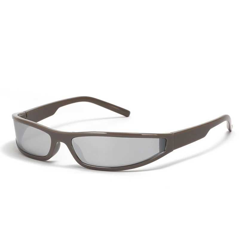 Small Rectangular Narrow Frame Sunglasses Women Streetwear Y2k Sun Glasses Female 2023 Fashion Brand Vintage Sports SunglassX240920