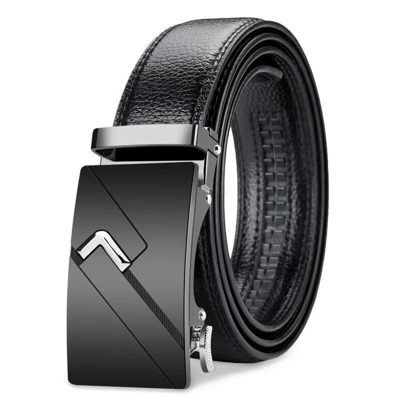 Mens fashion denim strap formal style strap automatic buckle more durable strap suitable for business work pants jeans daily wear W240920