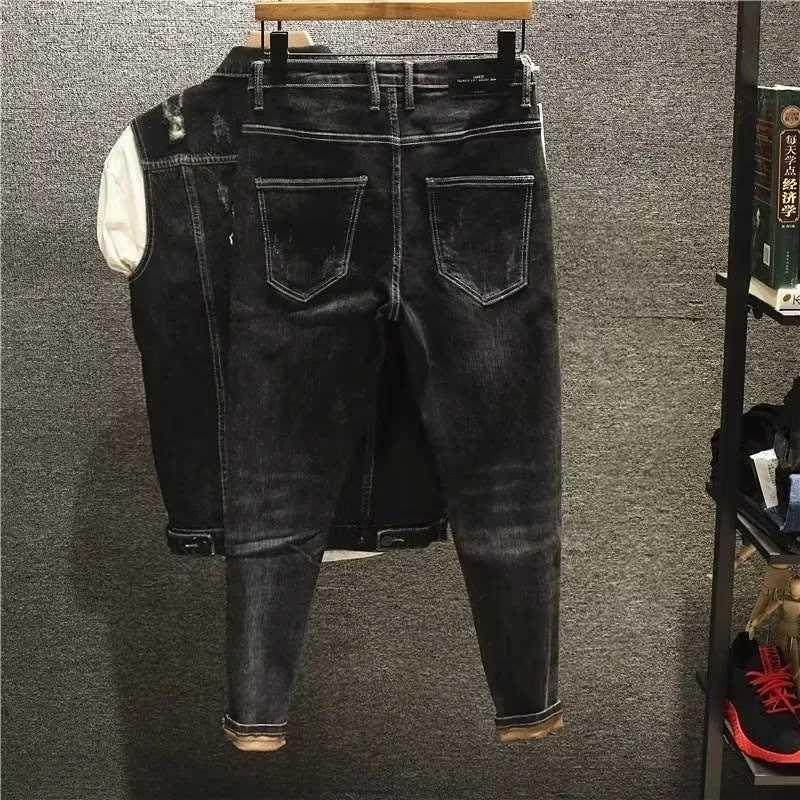 Fashion jeans mens luxury mens fashion ripped denim ultra-thin casual jeans pencil pants denim designer spring autumn boyfriend jeans CL240912
