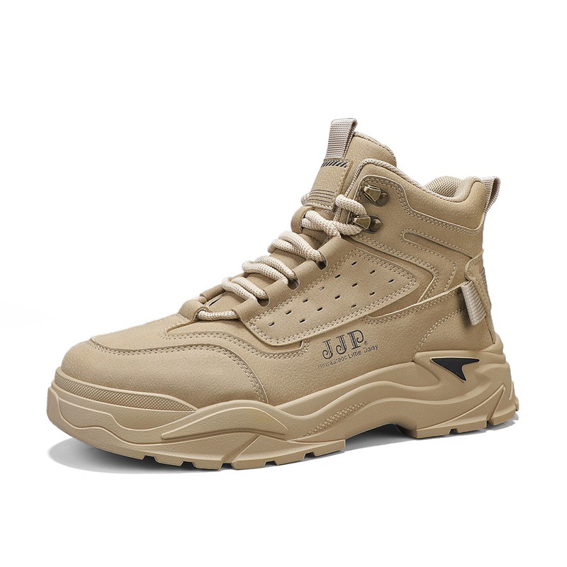 New autumn workwear boots Men's retro British outdoor sports shoes Thick soled and durable hiking shoes