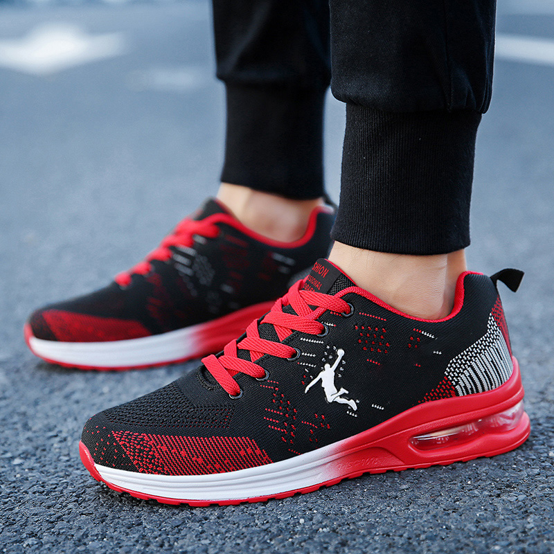 2025 new new summer lace-up flying mesh casual sports men's breathable student travel air cushion running shoes f36e