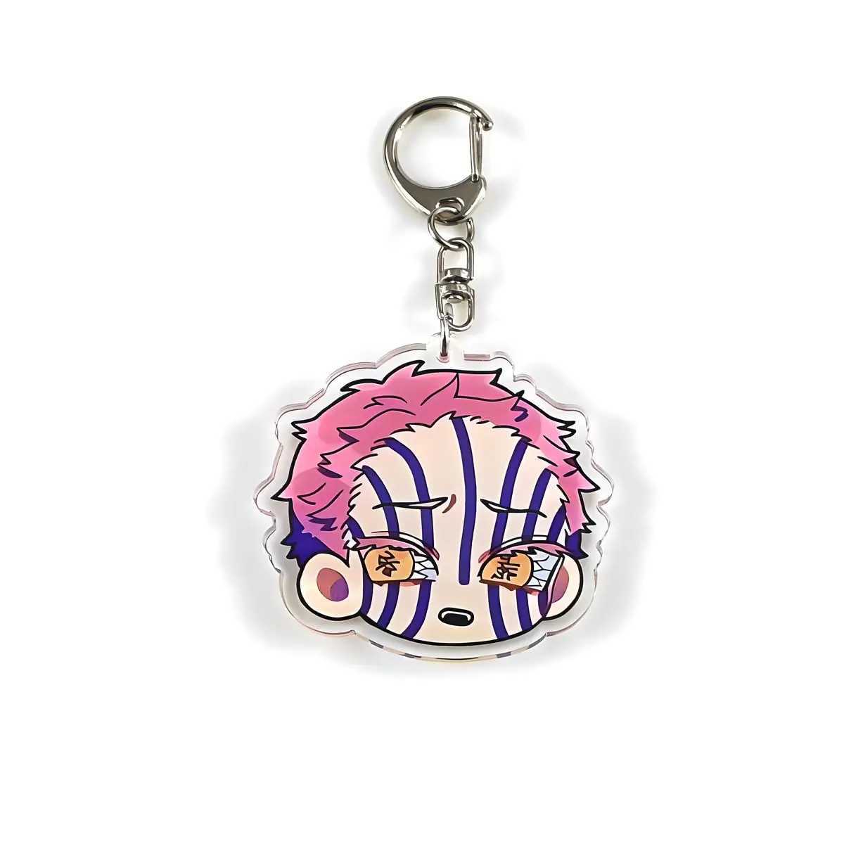 Demon Slayer Acrylic Cartoon Anime Pendant Keychains Holder Car Key Chain Key Ring Phone Bag Hanging Gifts AccessoriesX240919